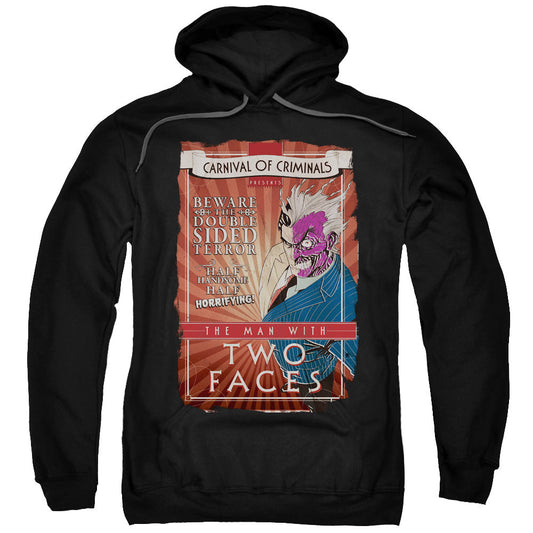 Batman Two Faces Mens Hoodie Black Officially Licensed