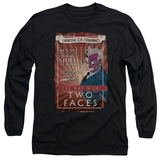 Batman Two Faces Mens Long Sleeve Shirt Black Officially Licensed
