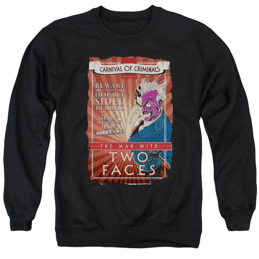 Batman Two Faces Mens Crewneck Sweatshirt Black