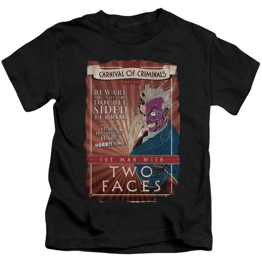Batman Two Faces Juvenile Kids Youth T Shirt Black Officially Licensed