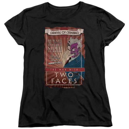 Batman Two Faces Womens T Shirt Black Officially Licensed