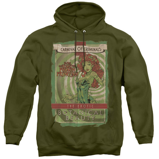 Batman Botanical Beauty Mens Hoodie Military Green Officially Licensed