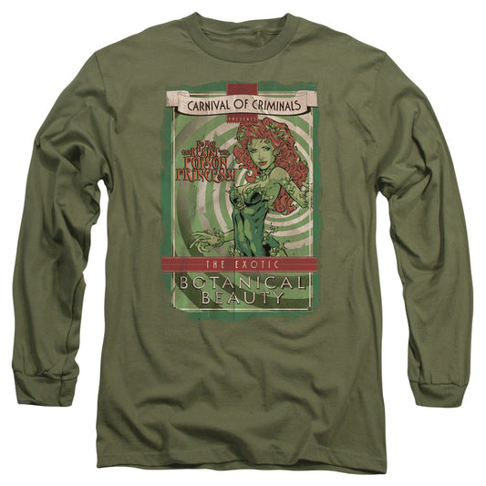 Batman Botanical Beauty Mens Long Sleeve Shirt Military Green Officially Licensed
