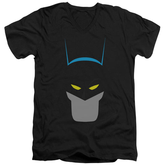 Batman Simplified Mens Slim Fit V Neck T Shirt Black Officially Licensed