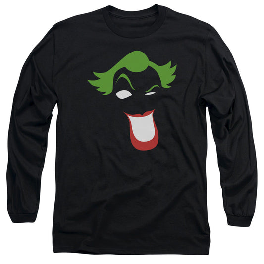 Batman Joker Simplified Mens Long Sleeve Shirt Black Officially Licensed