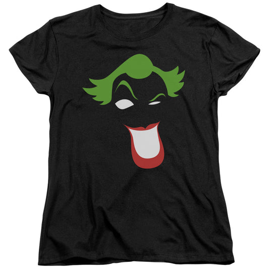 Batman Joker Simplified Womens T Shirt Black Officially Licensed