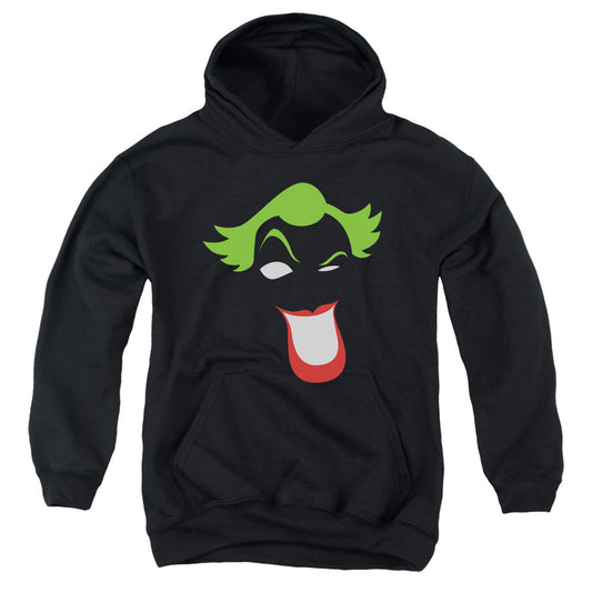 Batman Joker Simplified Kids Youth Hoodie Black Officially Licensed