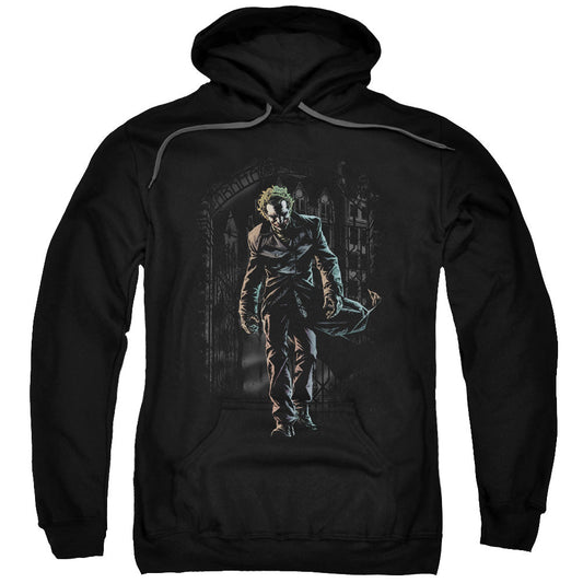 Batman Joker Leaves Arkham Mens Hoodie Black Officially Licensed