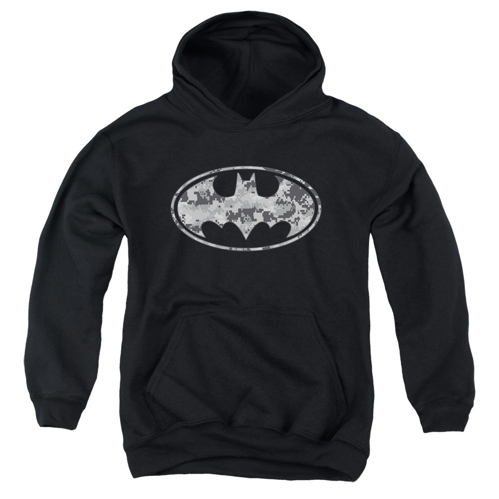 Batman Urban Camo Shield Kids Youth Hoodie Black Officially Licensed