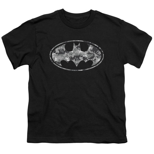 Batman Urban Camo Shield Kids Youth T Shirt Black Officially Licensed