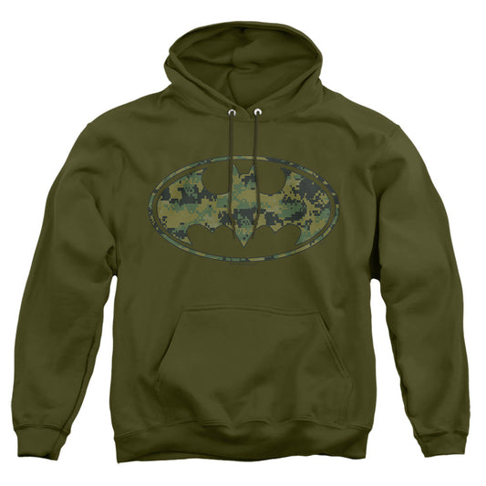 Batman Marine Camo Shield Mens Hoodie Military Green Officially Licensed