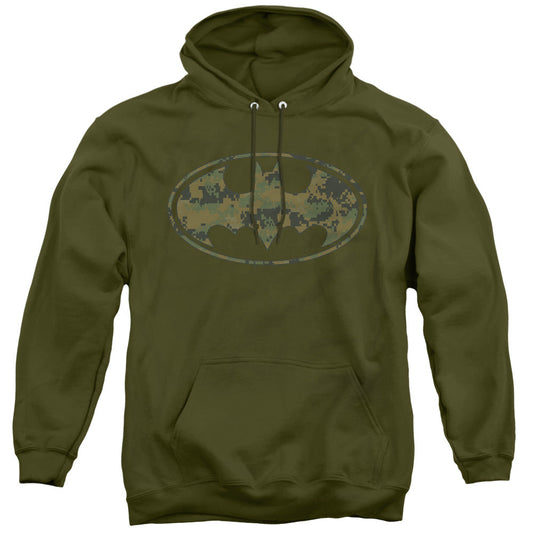 Batman Marine Camo Shield Mens Hoodie Military Green Officially Licensed