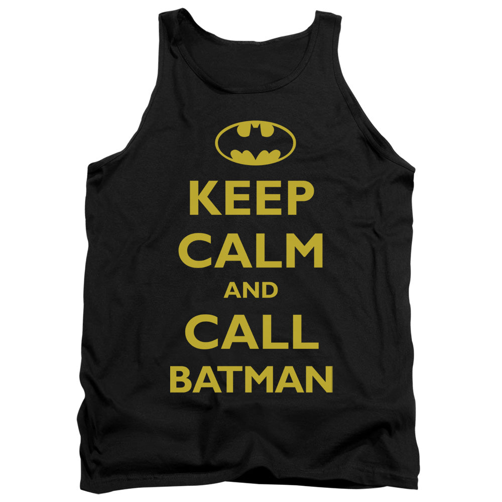 Batman Call Batman Mens Tank Top Shirt Black Officially Licensed