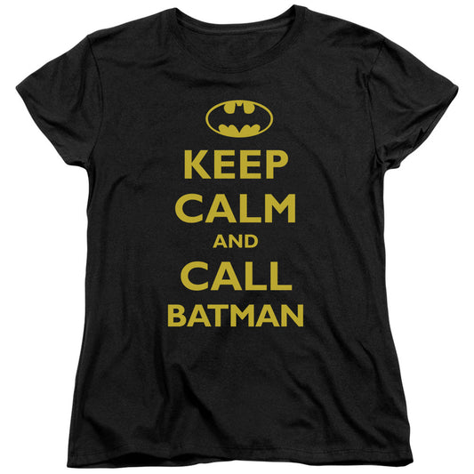 Batman Call Batman Womens T Shirt Black Officially Licensed