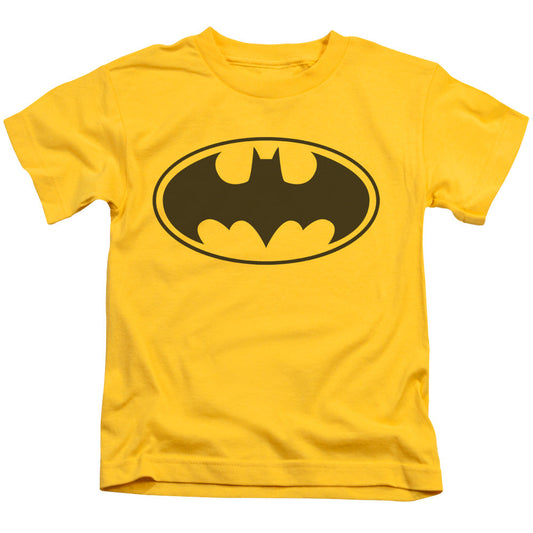 Batman Black Bat Juvenile Kids Youth T Shirt Yellow Officially Licensed