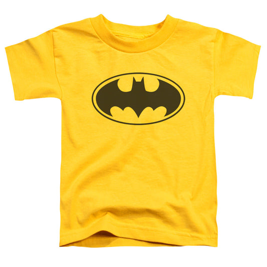Batman Black Bat Toddler Kids Youth T Shirt Yellow Officially Licensed