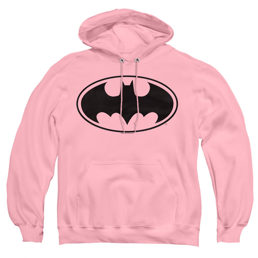 Batman Black Bat Mens Hoodie Pink Officially Licensed