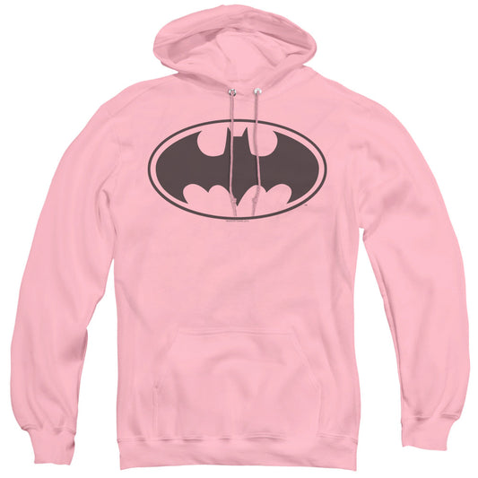 Batman Black Bat Mens Hoodie Pink Officially Licensed