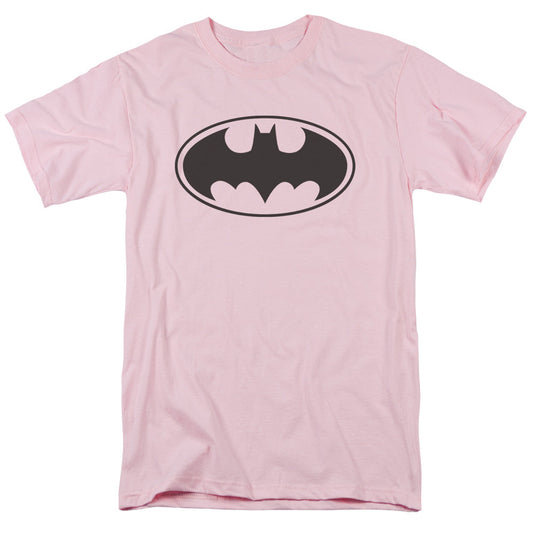 Batman Black Bat Mens T Shirt Pink Officially Licensed