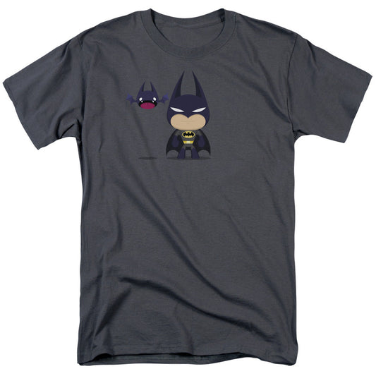 Batman Cute Batman Mens T Shirt Charcoal Officially Licensed