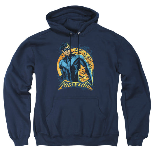 Batman Nightwing Moon Mens Hoodie Navy Officially Licensed