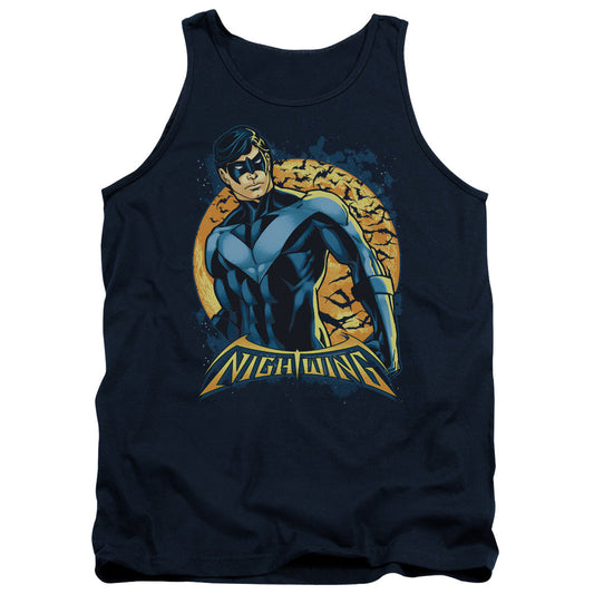 Batman Nightwing Moon Mens Tank Top Shirt Navy Blue Officially Licensed
