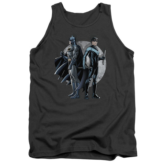 Batman Spotlight Mens Tank Top Shirt Charcoal Officially Licensed