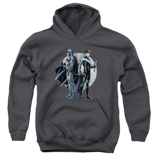 Batman Spotlight Kids Youth Hoodie Charcoal Officially Licensed