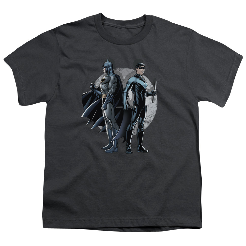Batman Spotlight Kids Youth T Shirt Charcoal Officially Licensed