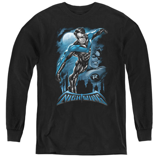 Batman All Grown Up Long Sleeve Kids Youth T Shirt Black Officially Licensed