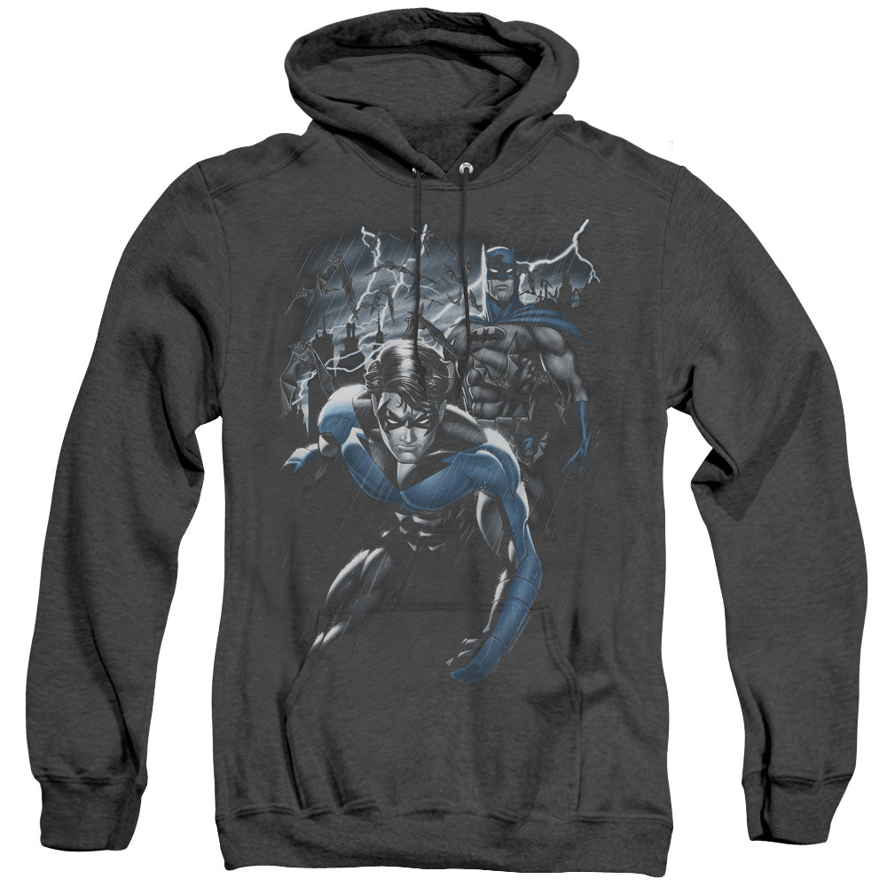 Batman Dynamic Duo Heather Mens Hoodie Black Officially Licensed