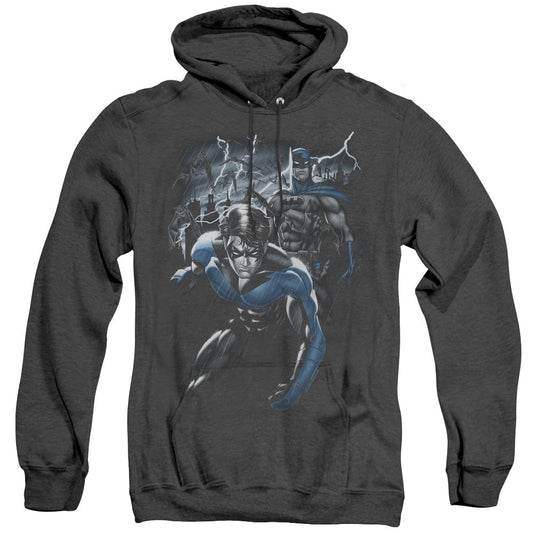 Batman Dynamic Duo Heather Mens Hoodie Black Officially Licensed