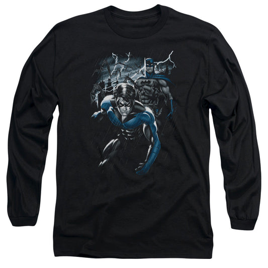 Batman Dynamic Duo Mens Long Sleeve Shirt Black Officially Licensed