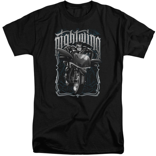 Batman Nightwing Biker Mens Tall T Shirt Black Officially Licensed