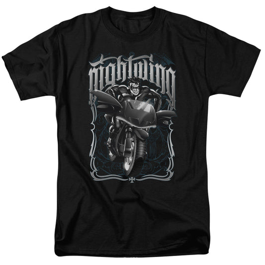 Batman Nightwing Biker Mens T Shirt Black Officially Licensed