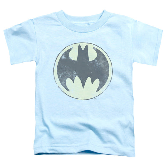 Batman Old Time Logo Toddler Kids Youth T Shirt Light Blue Officially Licensed