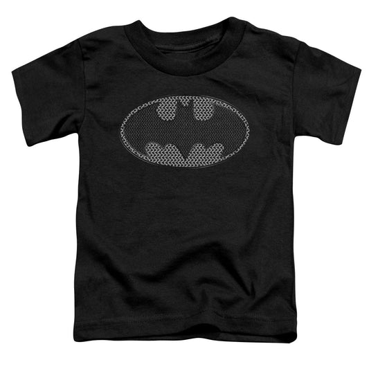Batman Chainmail Shield Toddler Kids Youth T Shirt Black Officially Licensed