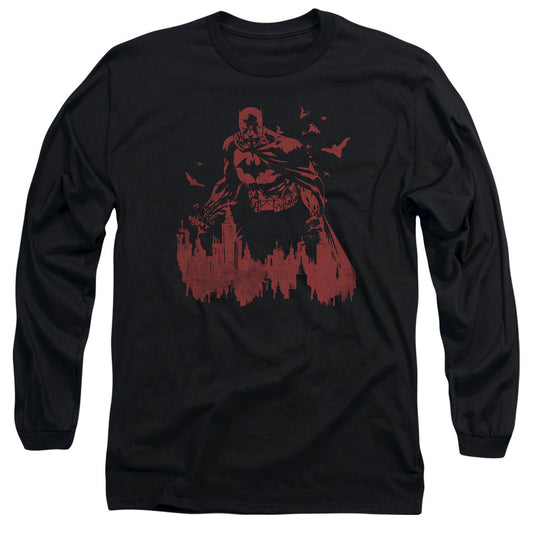 Batman Red Knight Mens Long Sleeve Shirt Black Officially Licensed