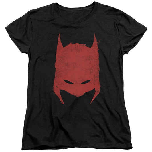 Batman Hacked & Scratched Womens T Shirt Black Officially Licensed