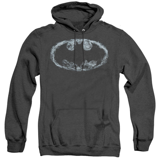 Batman Smoke Signal Heather Mens Hoodie Black Officially Licensed