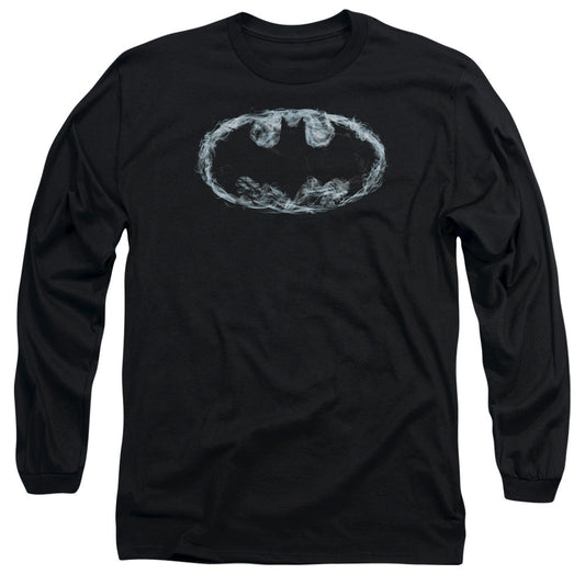 Batman Smoke Signal Mens Long Sleeve Shirt Black Officially Licensed