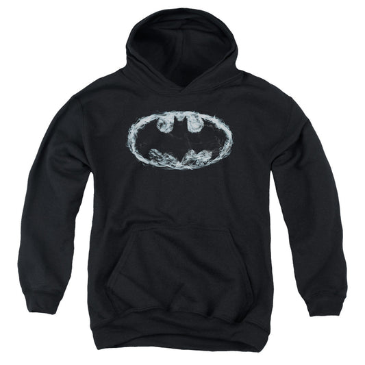 Batman Smoke Signal Kids Youth Hoodie Black Officially Licensed