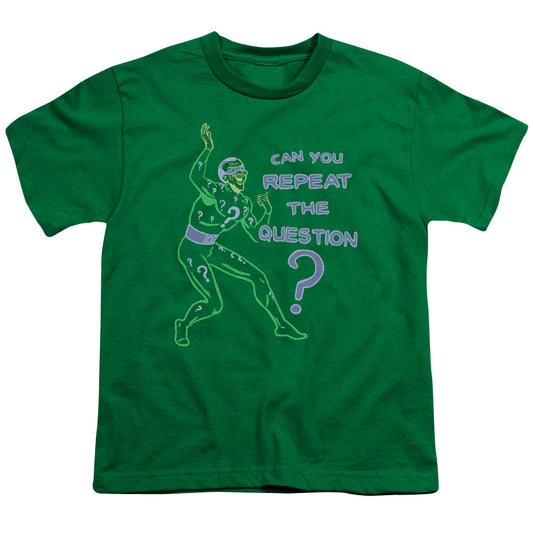 Batman Repeat Kids Youth T Shirt Kelly Green Officially Licensed