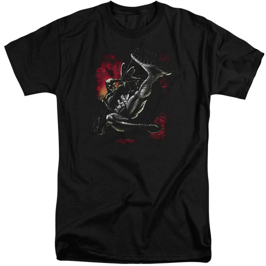 Batman Kick Swing Mens Tall T Shirt Black Officially Licensed