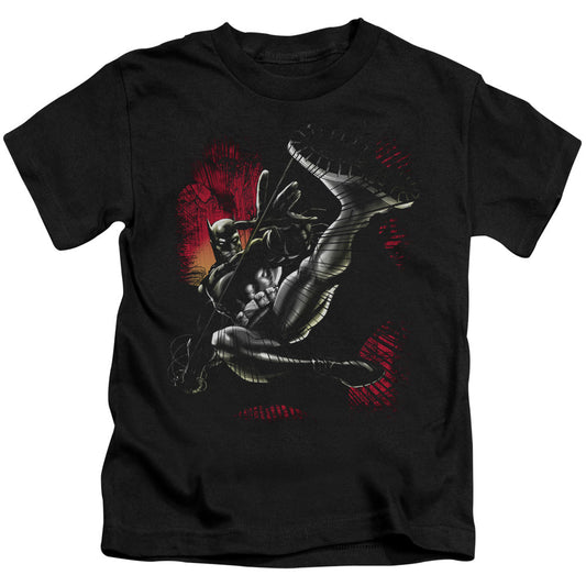 Batman Kick Swing Juvenile Kids Youth T Shirt Black Officially Licensed