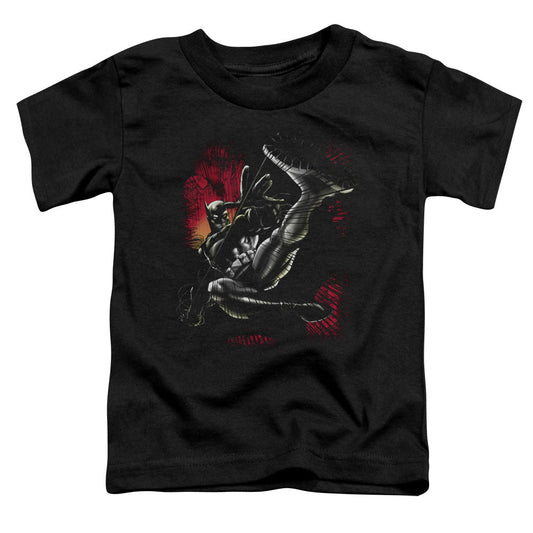 Batman Kick Swing Toddler Kids Youth T Shirt Black Officially Licensed