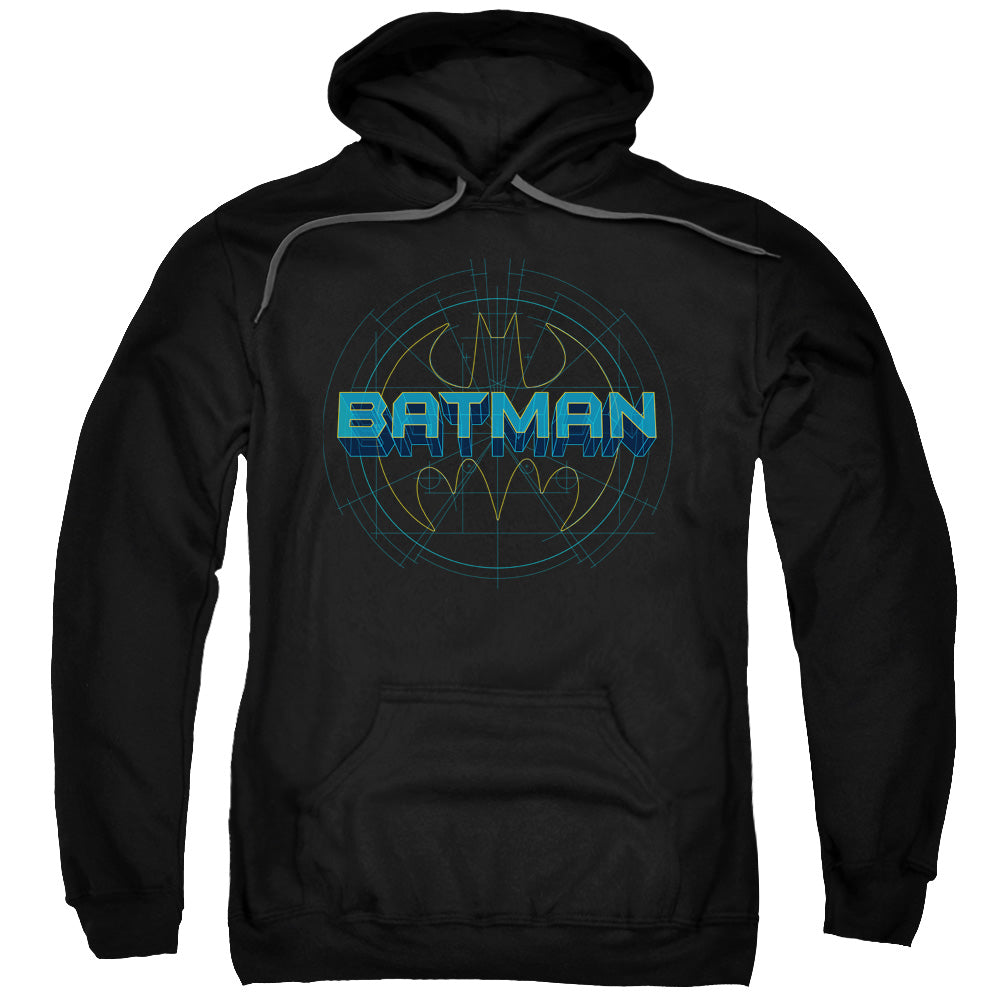 Batman Bat Tech Logo Mens Hoodie Black Officially Licensed