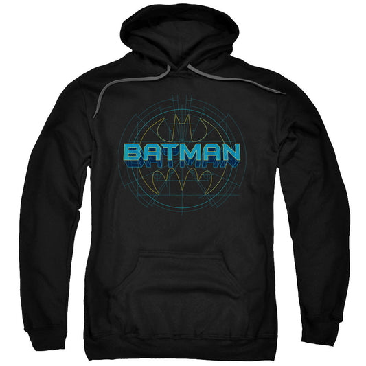 Batman Bat Tech Logo Mens Hoodie Black Officially Licensed