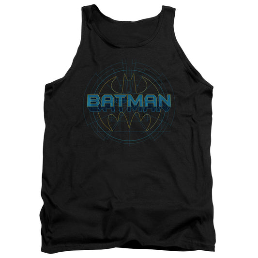 Batman Bat Tech Logo Mens Tank Top Shirt Black Officially Licensed