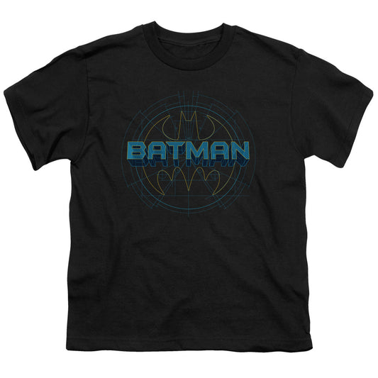 Batman Bat Tech Logo Kids Youth T Shirt Black Officially Licensed